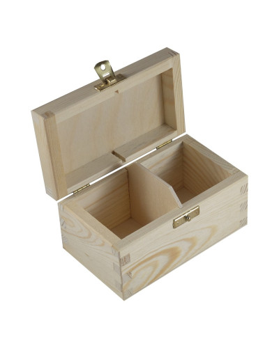 Pudełko Z Drewna Na Herbatę Z Dwoma Przegródkami