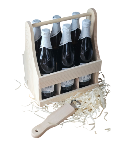 Wooden Bottle Carrier for 6 Bottles